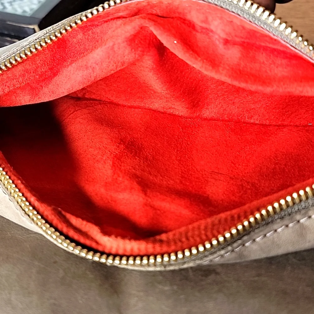 Hammitt Clutch Crossbody Bag Pewter Gold Hardware - Picture 4 of 6